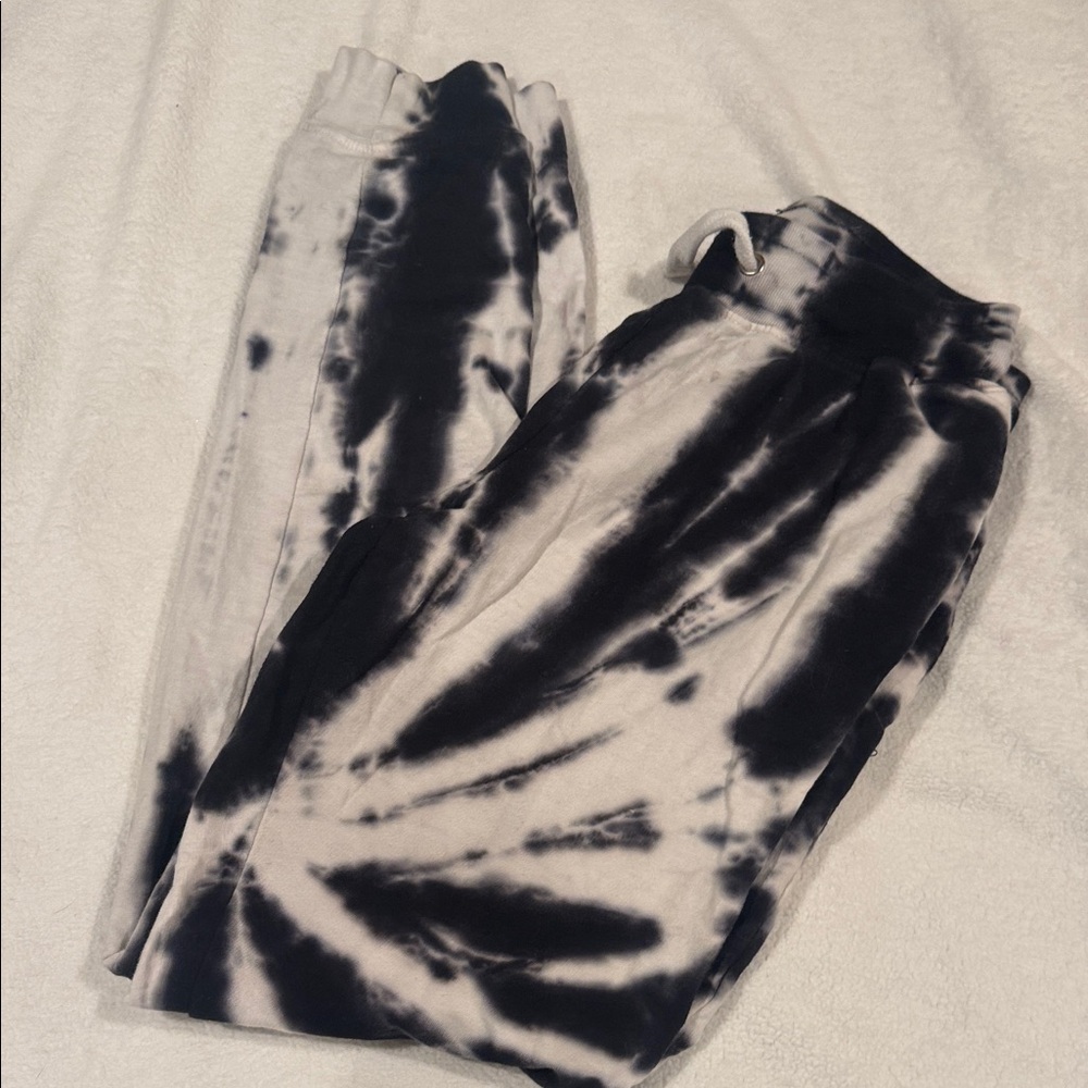 Tie-Dye Jogger Pants - Black & White